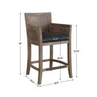 Ennis Dark Grey & Antique Bronze Counter Chair