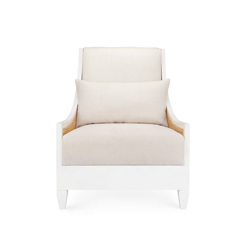 Aspen White Linen Accent Chair