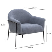 Lauren Blue Performance Chenille Accent Chair
