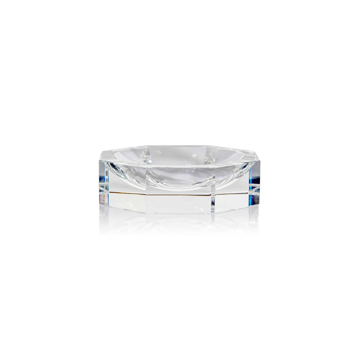 Alda Clear Crystal Glass Octagon Bowl - Set of 2