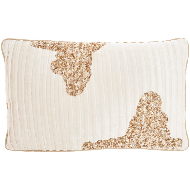 Juni Ivory & Gold Throw Pillow (2 Sizes Available)