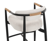 Marita Cream & Black Indoor/Outdoor Bar Stool