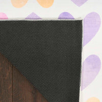 Pastel Multicolour Hearts Area Rug