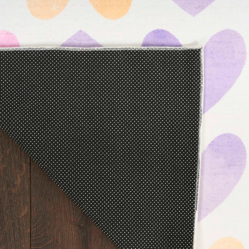Pastel Multicolour Hearts Area Rug