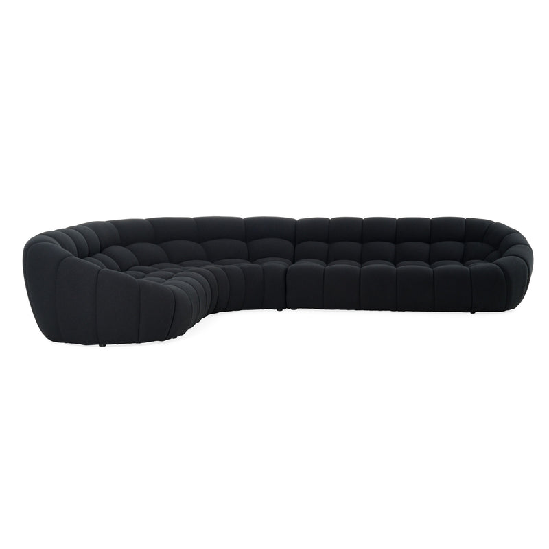 Nicoma Modern Black Sectional Sofa