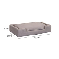 Karsyn 40.2" Performance Grey Fabric Modular Pet Bed