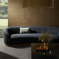 Emilee 108" Sofa Charcoal Sherpa White Oyster