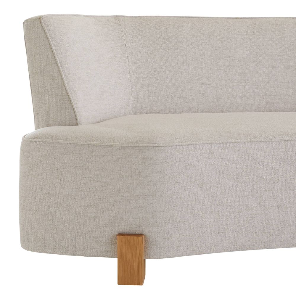 Claude 101" White Linen Sofa