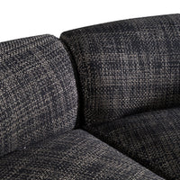 Daytenne 140" Modern Dark Grey Curved Sectional Sofa