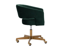 Claren Modern Deep Green & Gold Desk Chair
