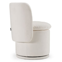 Catalina Modern Ivory Swivel Dining Chair