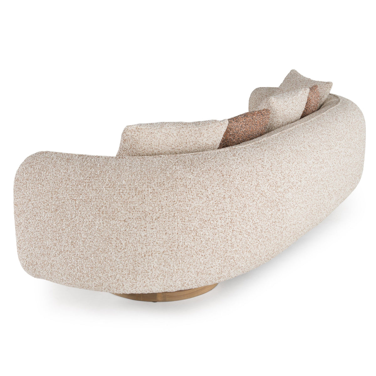 Olin 110.6"" Modern Multicolored Boucle Fabric & Ash Sofa