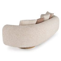 Olin 110.6"" Modern Multicolored Boucle Fabric & Ash Sofa