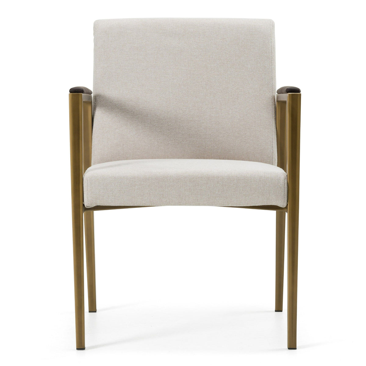Collette Modern Off-White & Gold Dining Chair