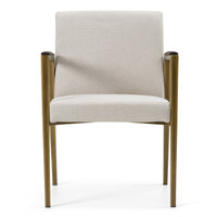 Collette Modern Off-White & Gold Dining Chair