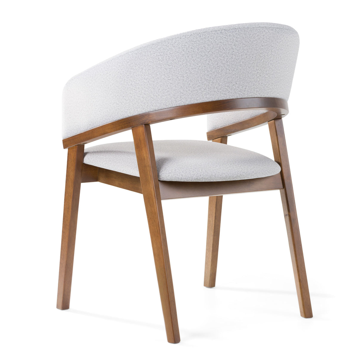 Turner Mid-Century Modern Grey & Walnut Dining Chair