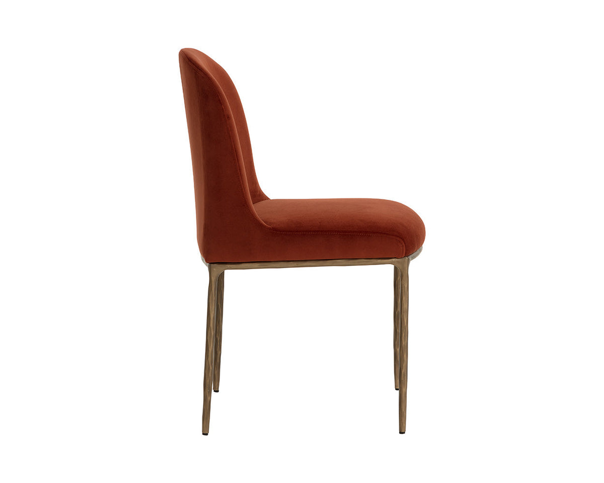 Nestor Rust & Antique Brass Dining Chair (Set of 2)
