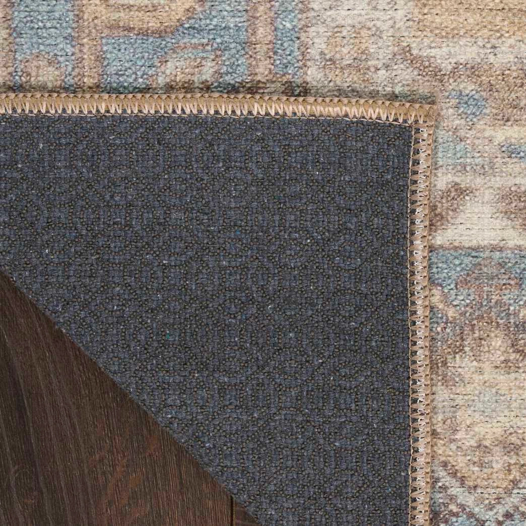 Paris Blue Green Washable Area Rug