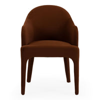 Nicolle Modern Rust Velvet Upholstered Dining Chair