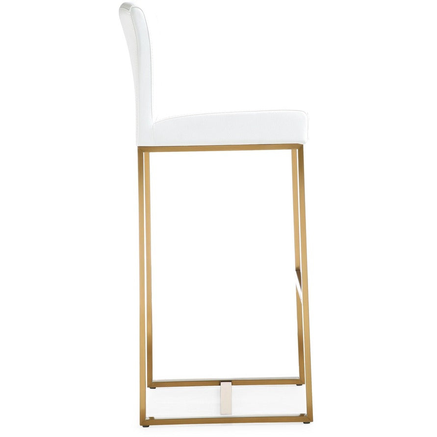 Moriah White Gold Steel Barstools (Set of 2) - Luxury Living Collection