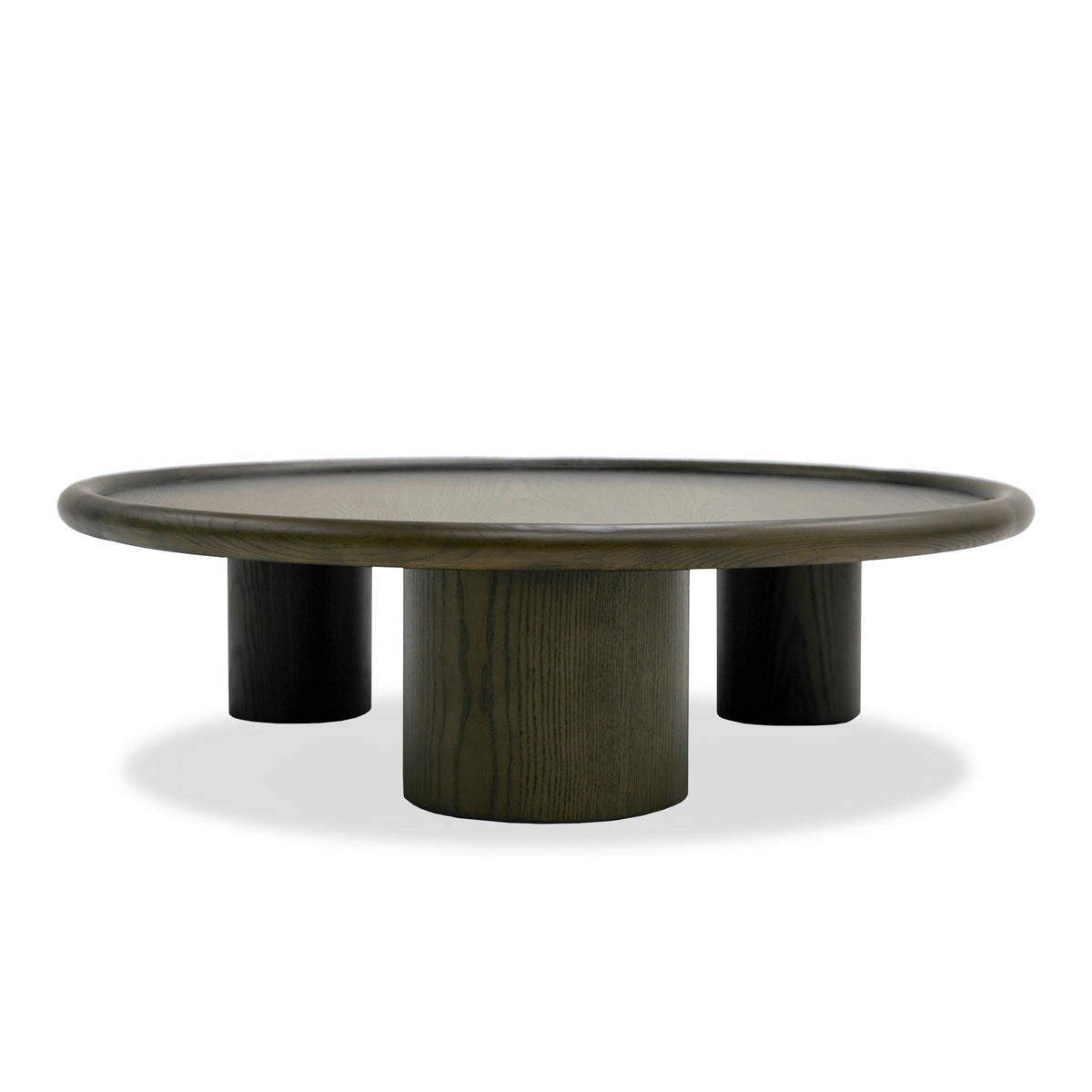 Pheobe Contemporary Brown Ash Round Nesting Table Set