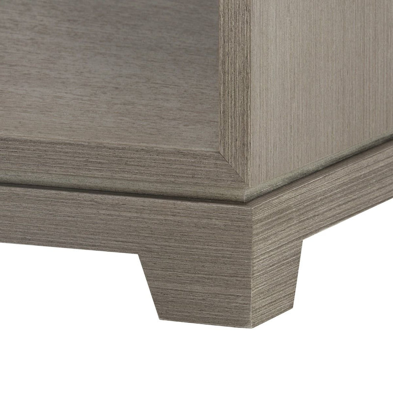 Harrison 1 Drawer Taupe Grey and Brass Nightstand