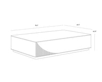 Kalla 65" Natural Oak & Brushed Gold Coffee Table