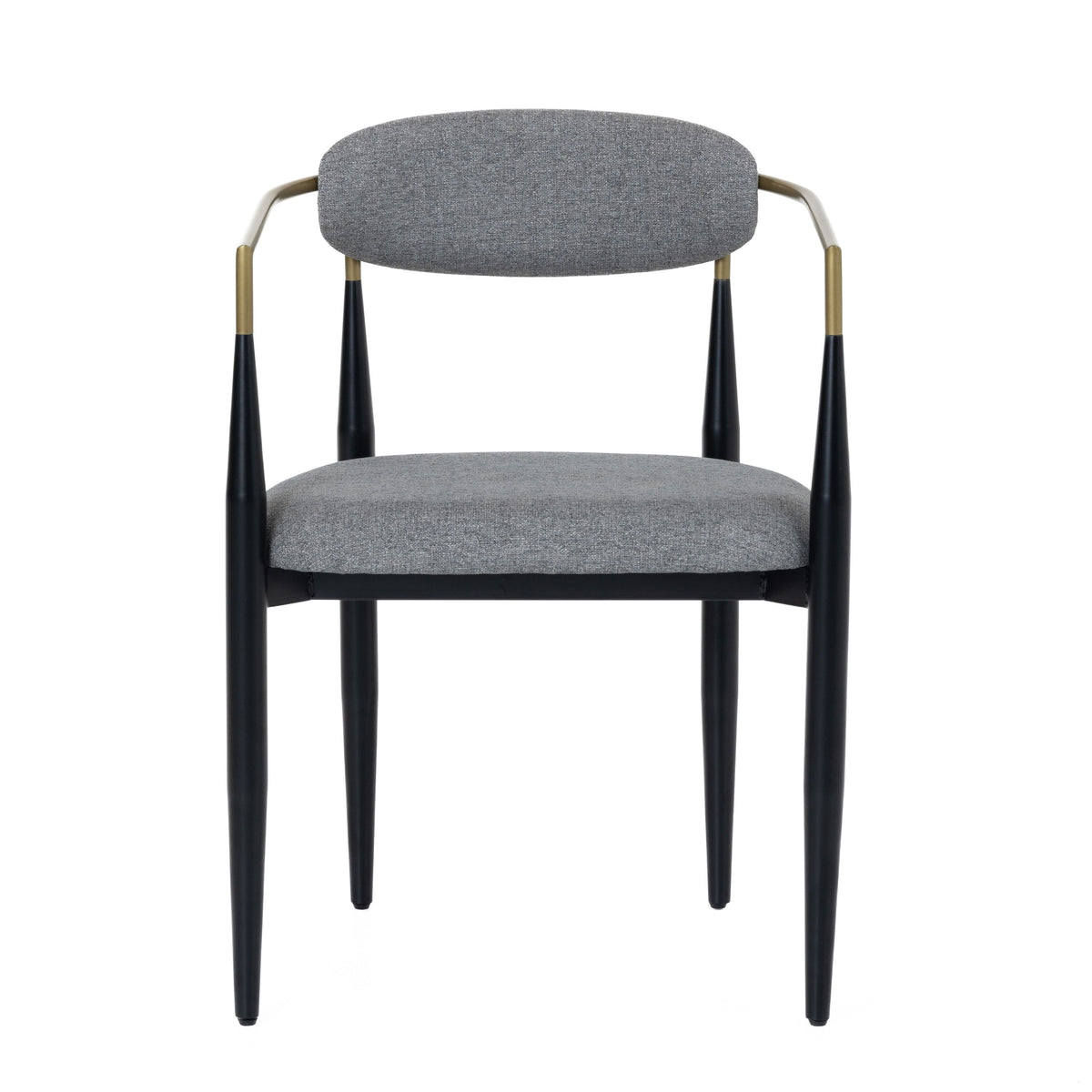 Nicole Medium Grey/Gold & Black Dining Chair