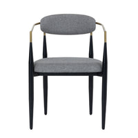 Nicole Medium Grey/Gold & Black Dining Chair