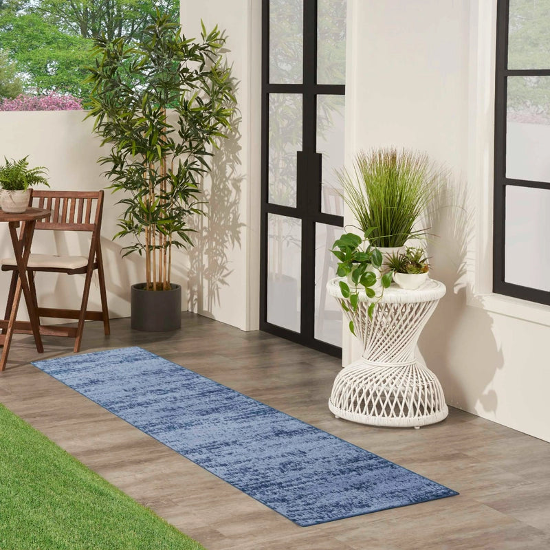 Ainslee Indoor/Outdoor Blue Denim Area Rug - Elegance Collection