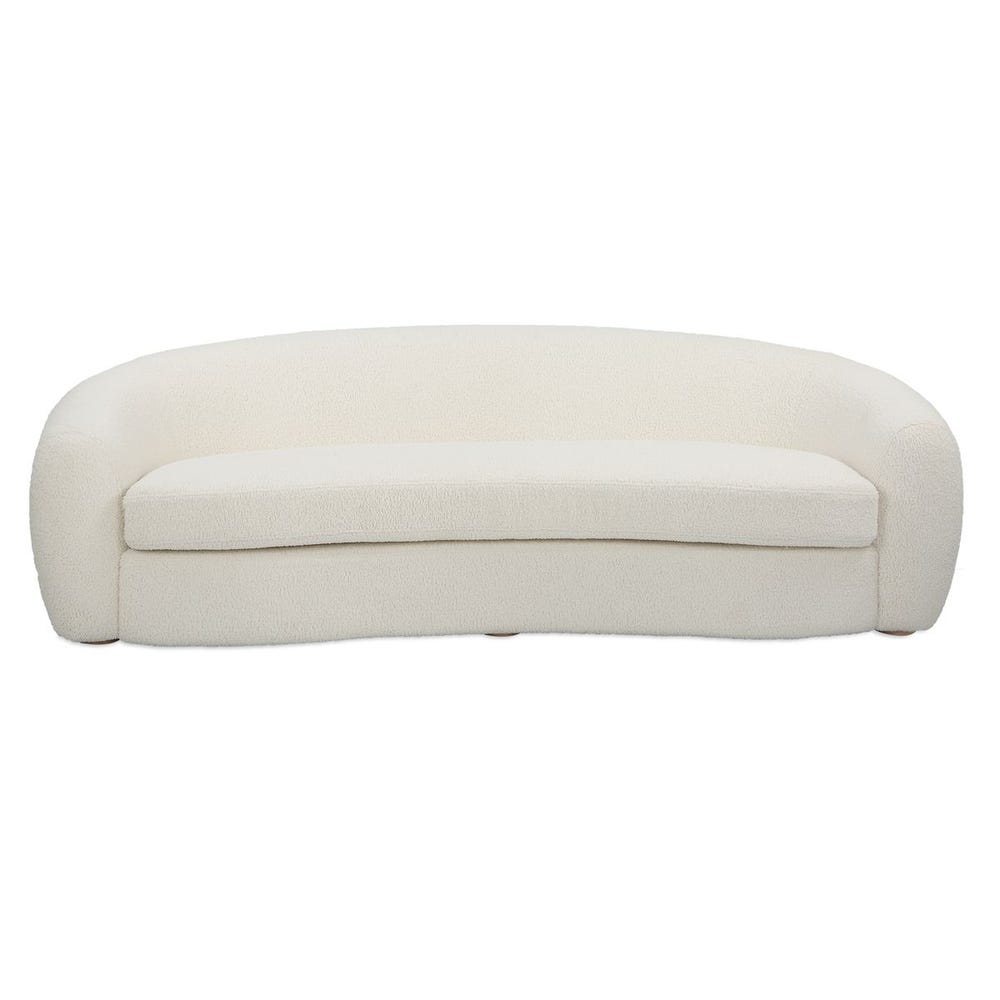 Eesha 90" Luxurious Off-White Faux Shearling Sofa