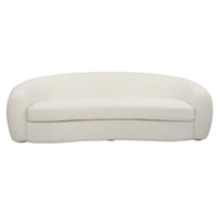 Eesha 90" Luxurious Off-White Faux Shearling Sofa