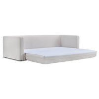 Reese 91" Cream Upcycled Performance Linen Sofa Bed