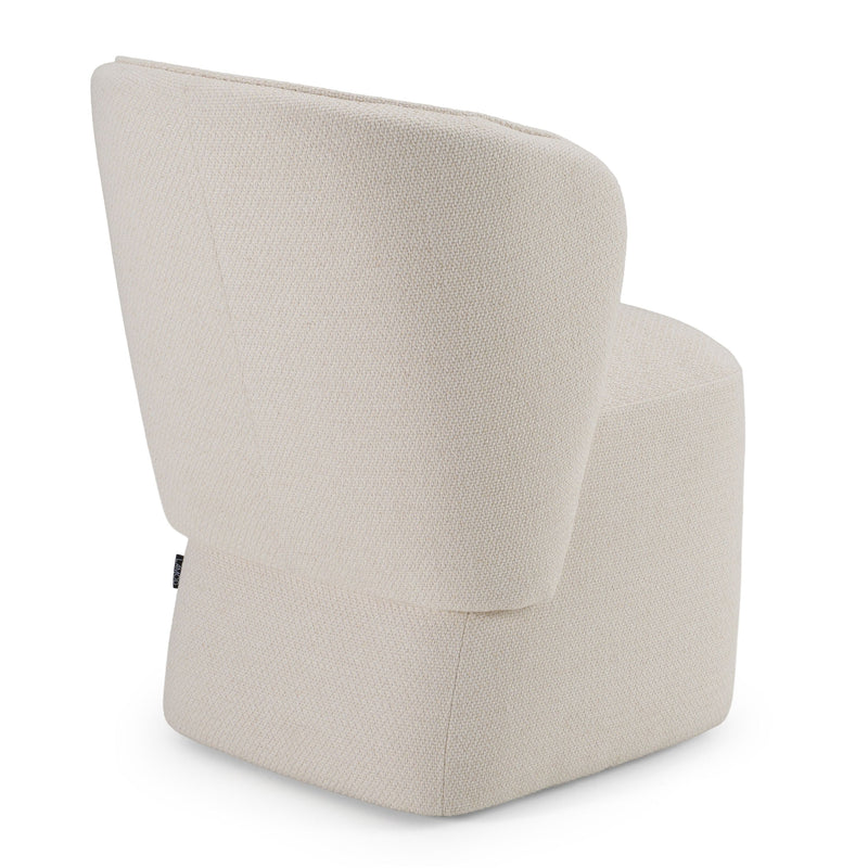 Cassandra Modern Beige Swivel Dining Chair