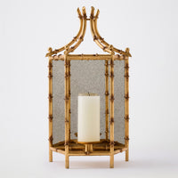 Bamboo Gold Leaf Wall Lantern