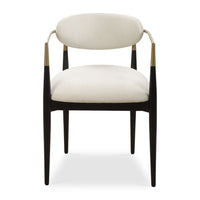 Harper Off White Velvet Dining Arm Chair