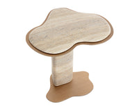 Isola Sand Faux Travertine Concrete Indoor Outdoor Accent Table