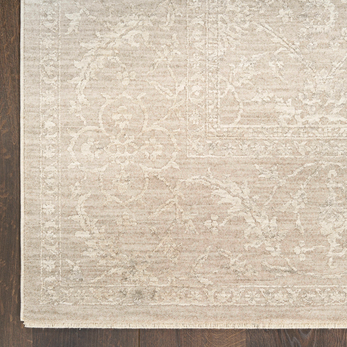 Livia Ivory Grey Foral Area Rug