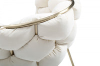 Camber Modern Off White & Gold Dining Chair
