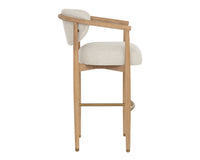 Sigrid Oatmeal Upholstered Oak Bar Stool