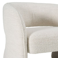 Trona Modern Cream Fabric Accent Chair