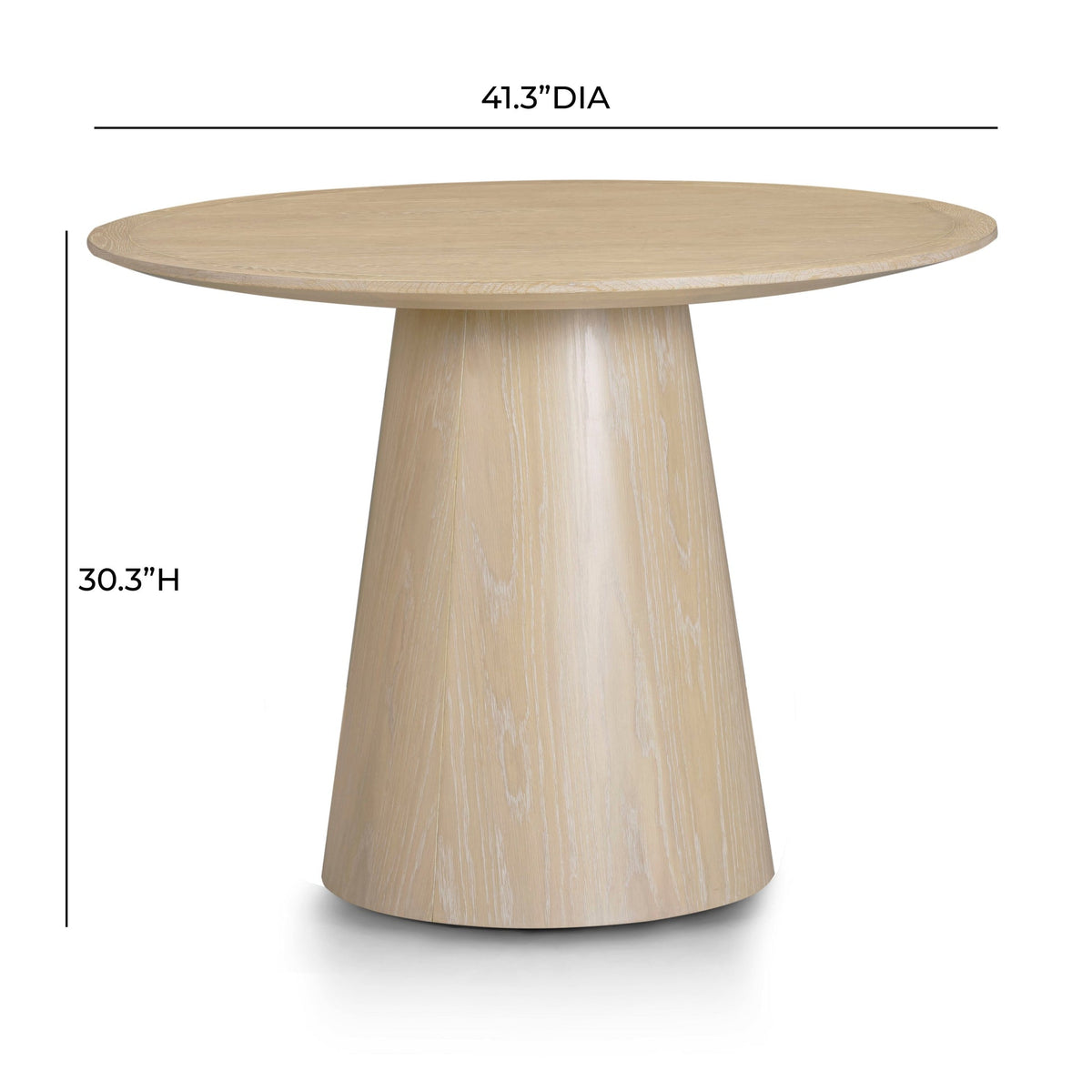 Sammi Natural Round Oak Dining Table (2 Sizes Available 41"-60")