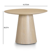 Sammi Natural Round Oak Dining Table (2 Sizes Available 41"-60")