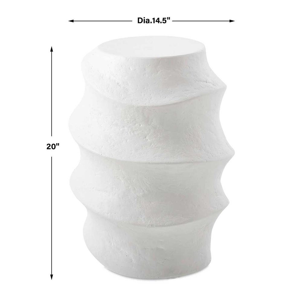 Verah White Indoor-Outdoor Accent Table