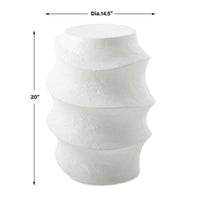 Verah White Indoor-Outdoor Accent Table