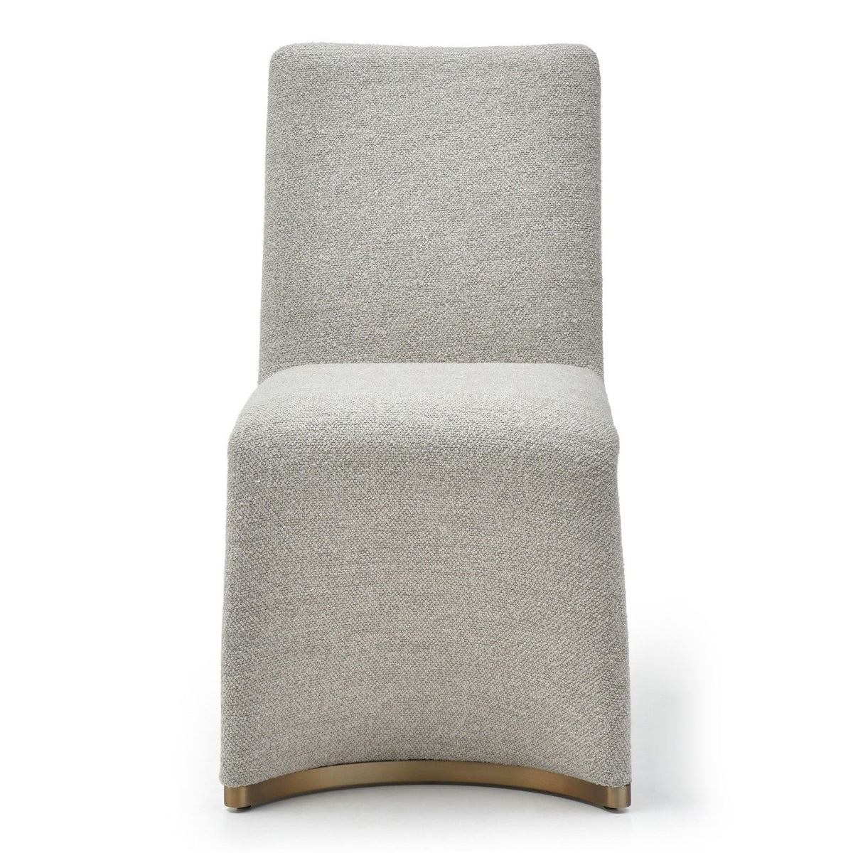 Gloria Contemporary Grey and Brushed Gold Dining Chair (Set of 2)