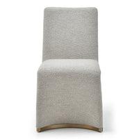 Gloria Contemporary Grey and Brushed Gold Dining Chair (Set of 2)