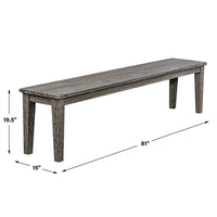 Clara 81" Grey Indoor/Outdoor Bench