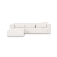 Tereasa 3-Piece Cream Performance Chenille Modular Sectional (RAF & LAF)