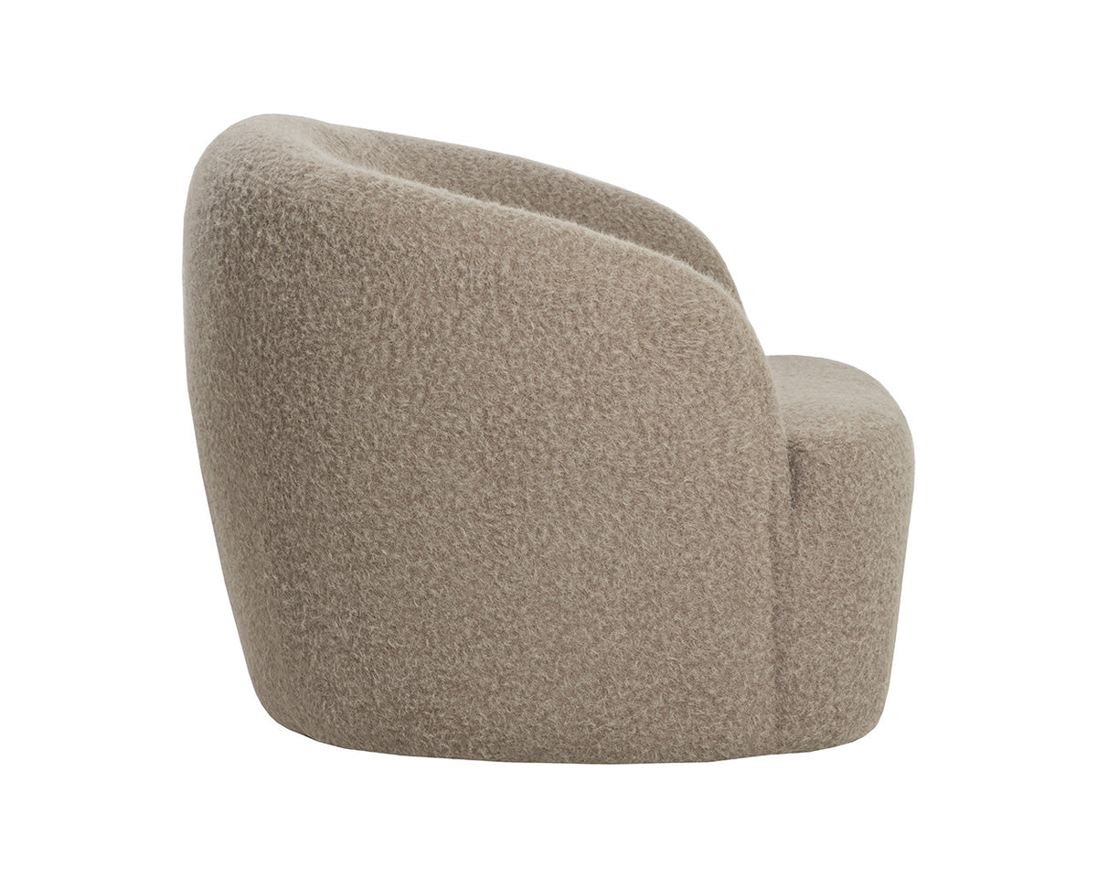 Fuwari Shearling Swivel Accent Chair